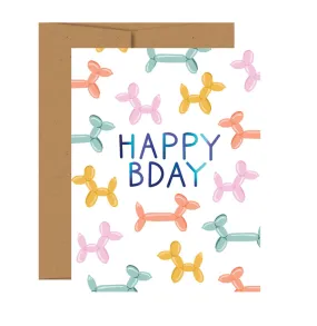 Balloon Animal Birthday Card