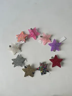 Star resin hair clips