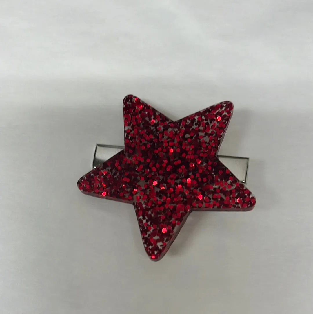 Star resin hair clips