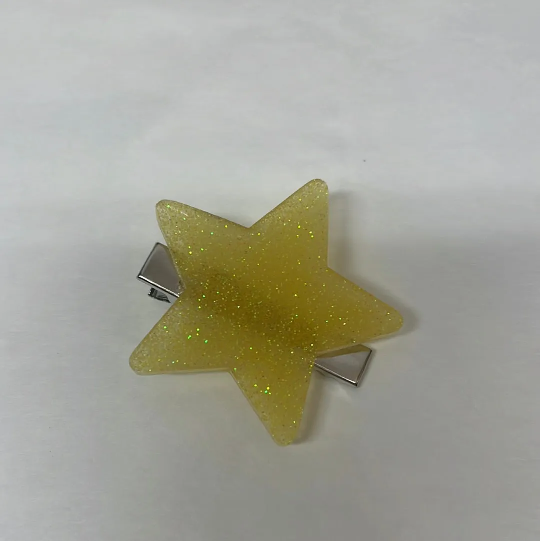 Star resin hair clips